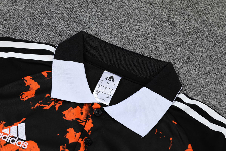 Survêtement Polo Juventus orange/noir 2023