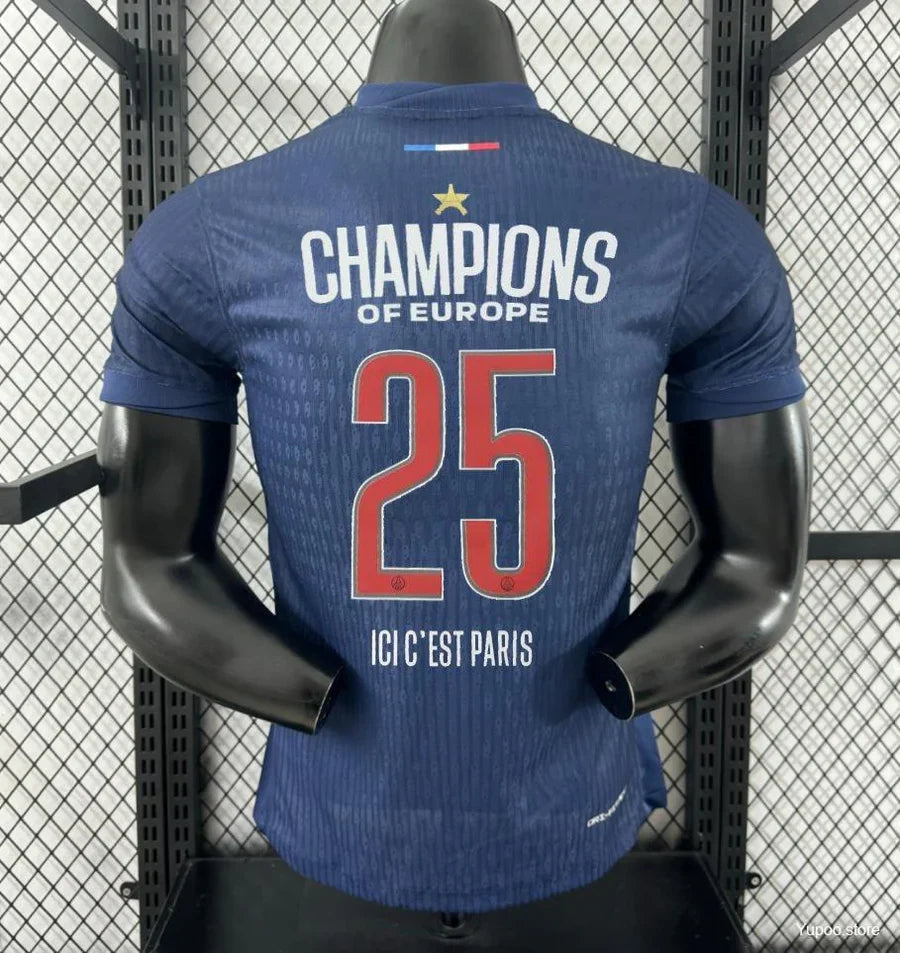 Maillot PSG Officiel avec Étoile – Édition Collector Spéciale Ligue des Champions Player Version 2024/25