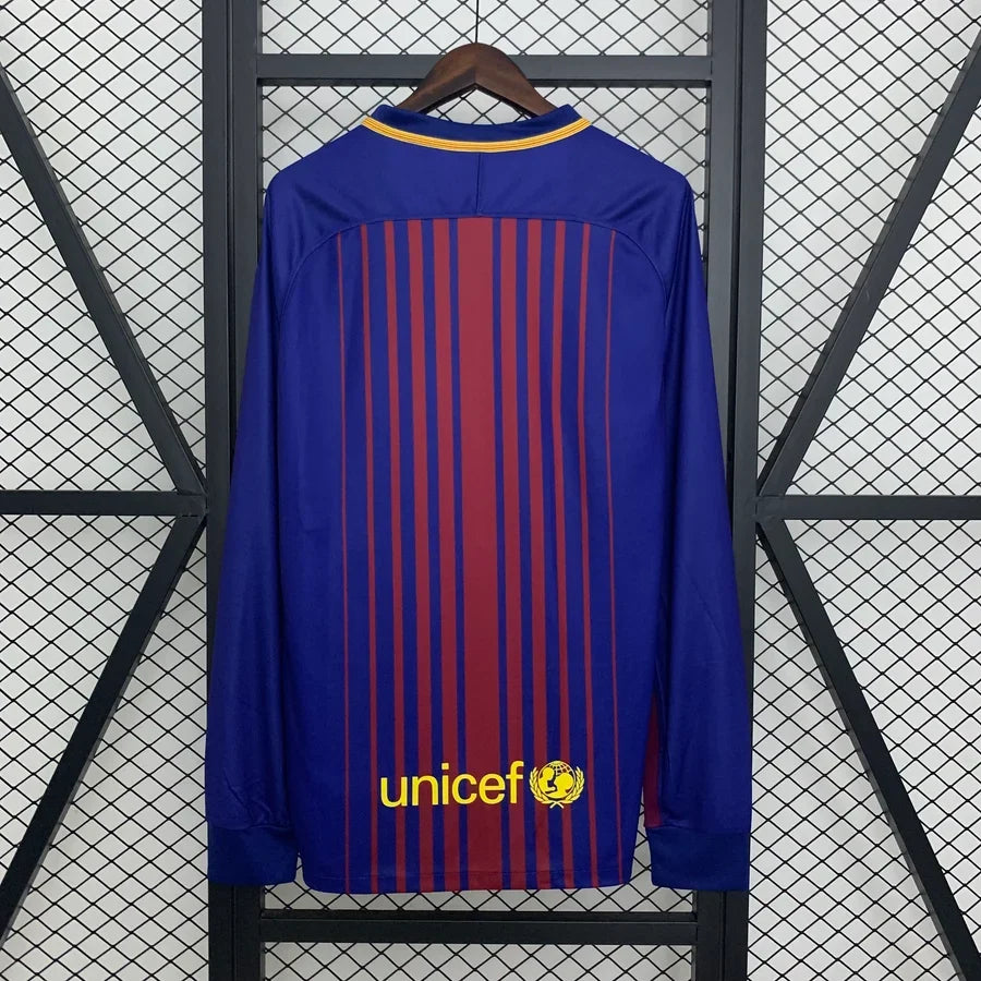 Maillot football FC Barcelone Barcelona domicile manches longues 2017/18