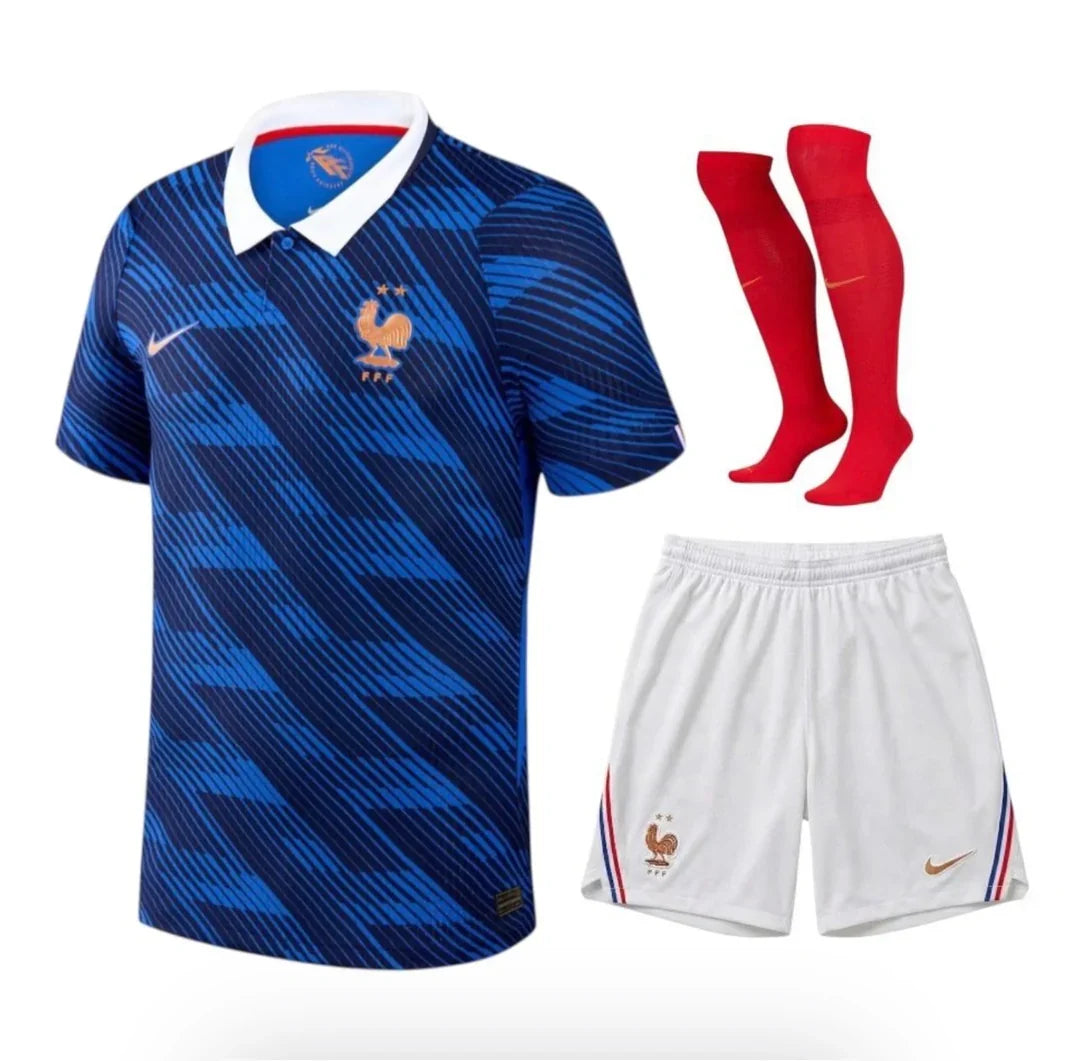 Kit ensemble football France domicile adulte/enfant 2026/27 Coupe du monde 2026