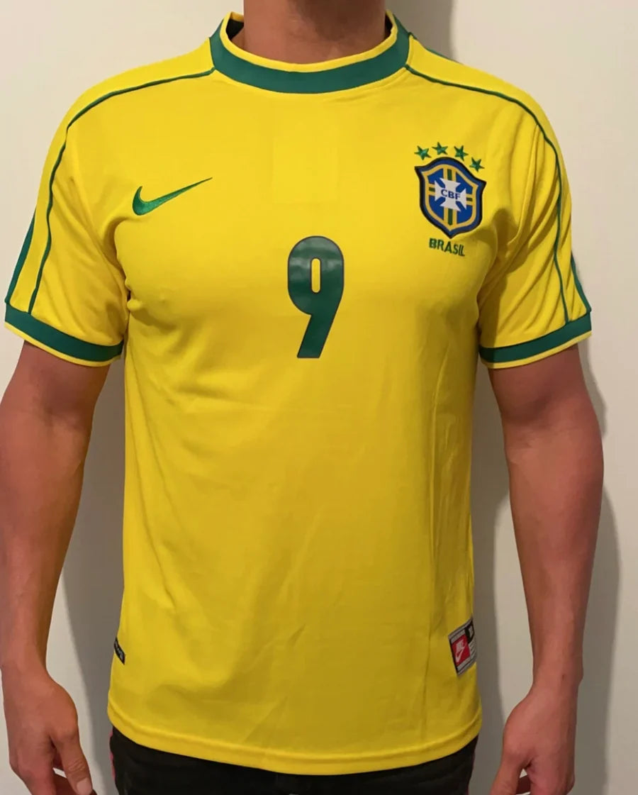 Maillot football Brésil Brazil domicile 1998 RONALDO #9