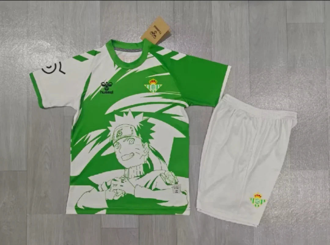 Kit football Real Betis Séville Naruto Manga 2025/26-ENFANT