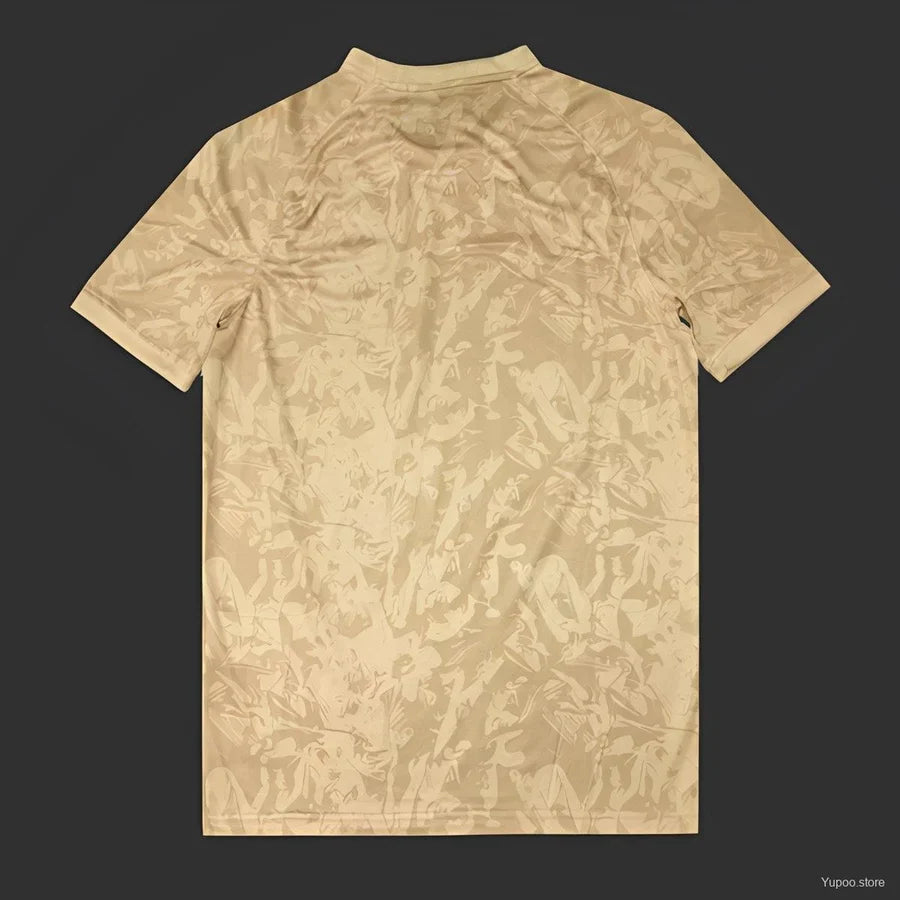 Maillot football PSG Paris entraînement beige 2025/26