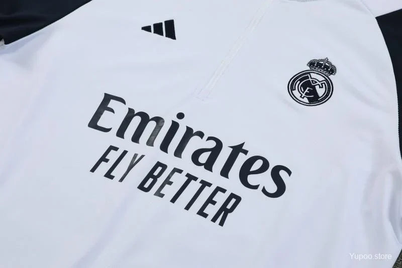 Survêtement capuche Real Madrid blanc/bleu 2023/24