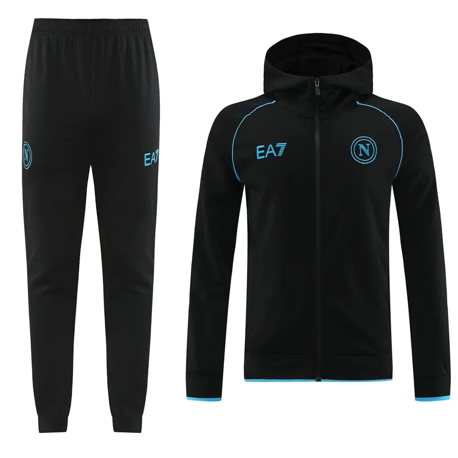 Survêtement ensemble football Napoli Naples jogging capuche noir 2024/25