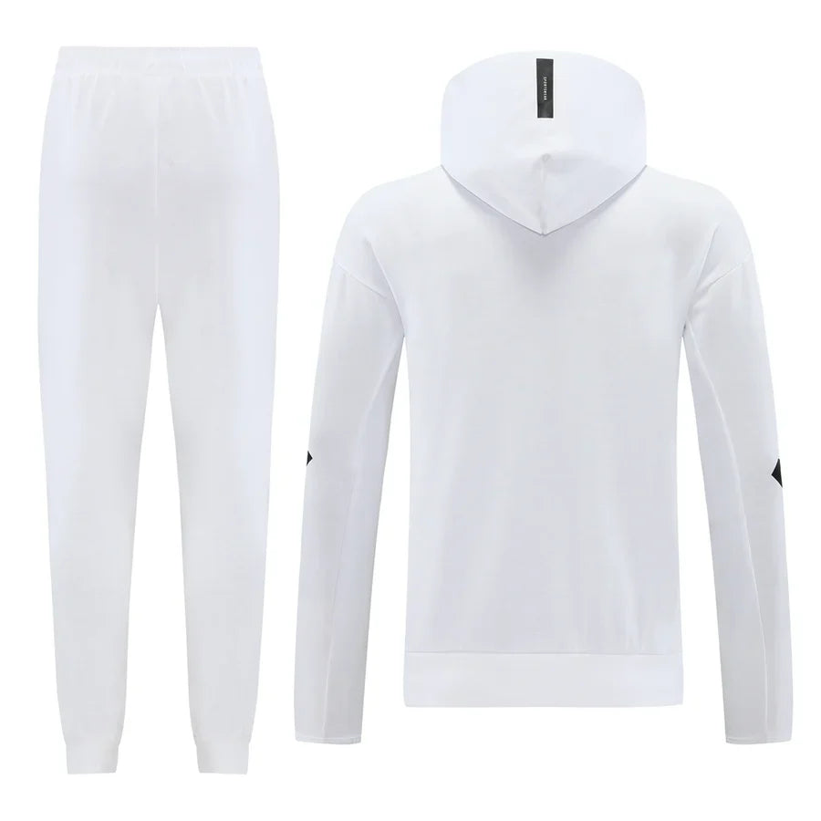 Survêtement jogging Adidas ensemble capuche blanc white