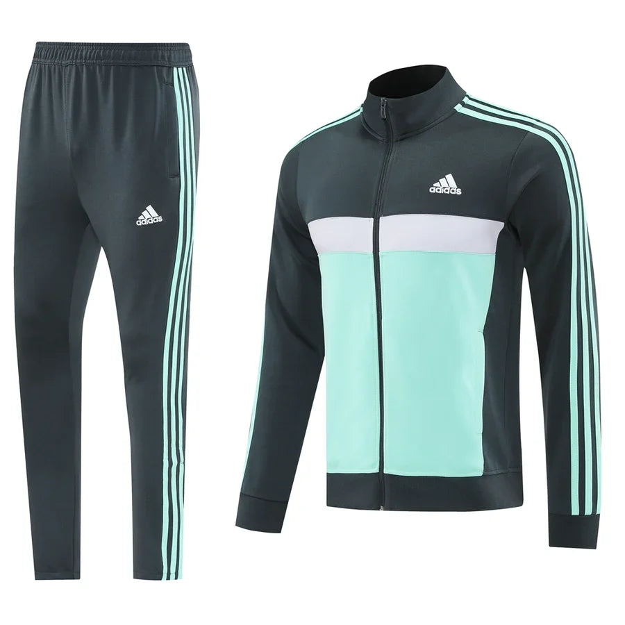 Survêtement jogging Adidas Originals ensemble gris turquoise