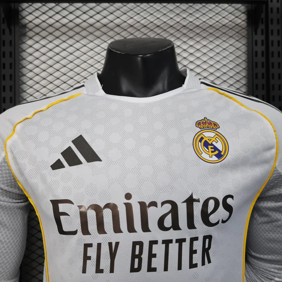 Maillot Real Madrid domicile Player Version manches longues 2025/26