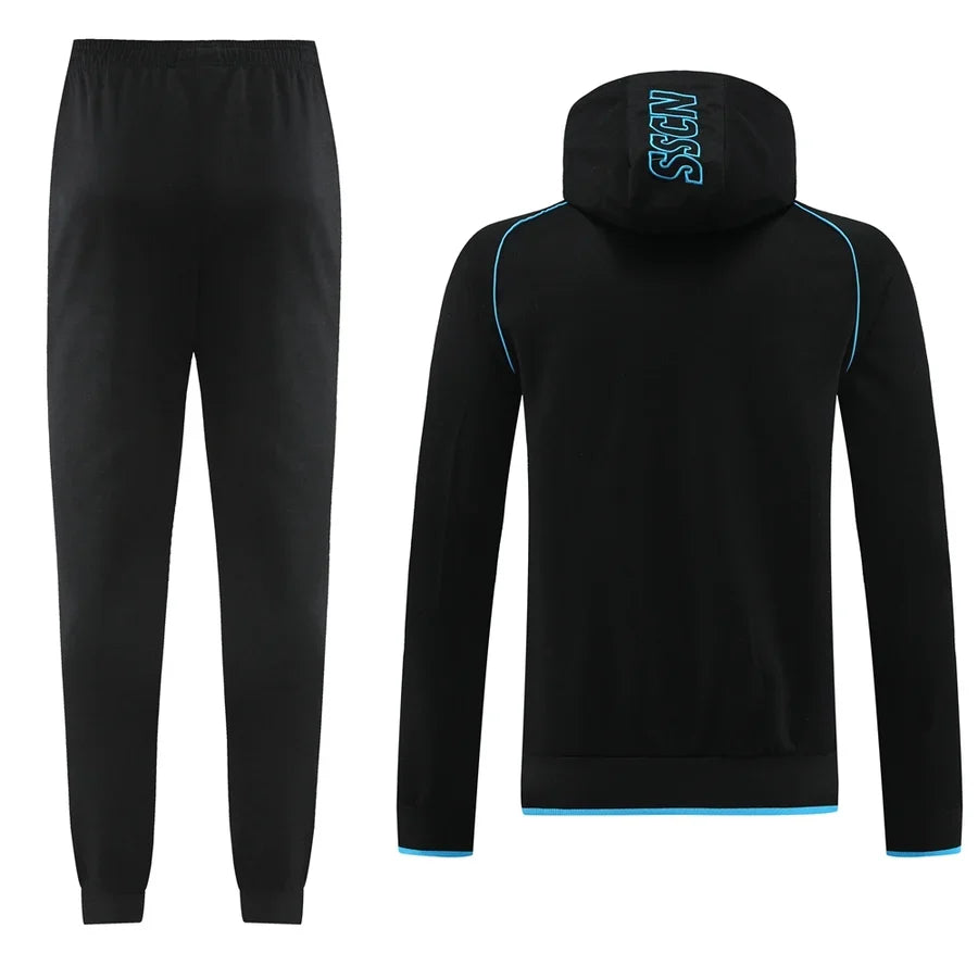 Survêtement ensemble football Napoli Naples jogging capuche noir 2024/25
