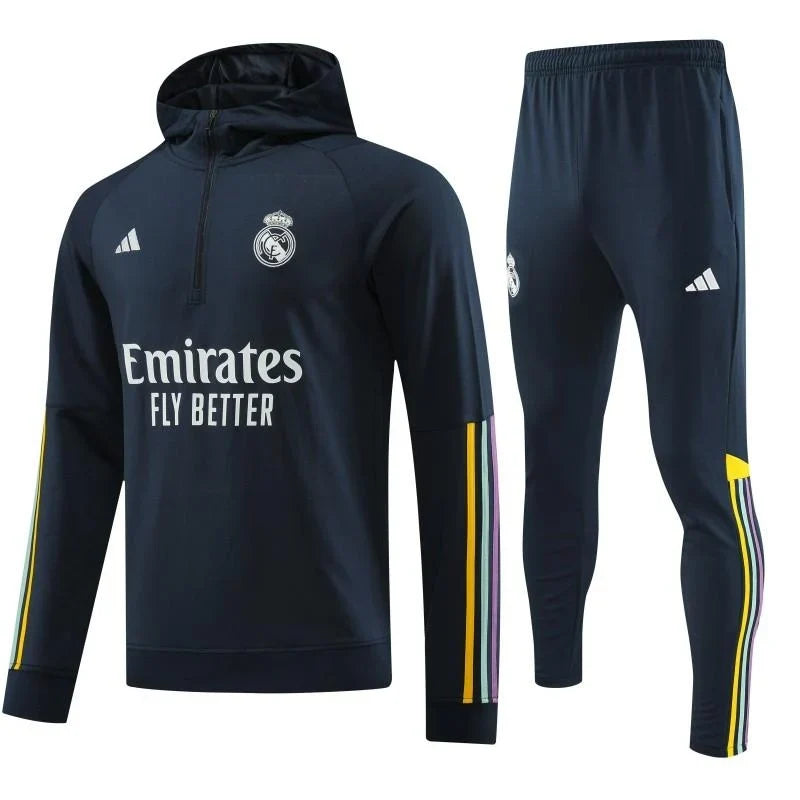 Survêtement capuche Real Madrid bleu 2023/24