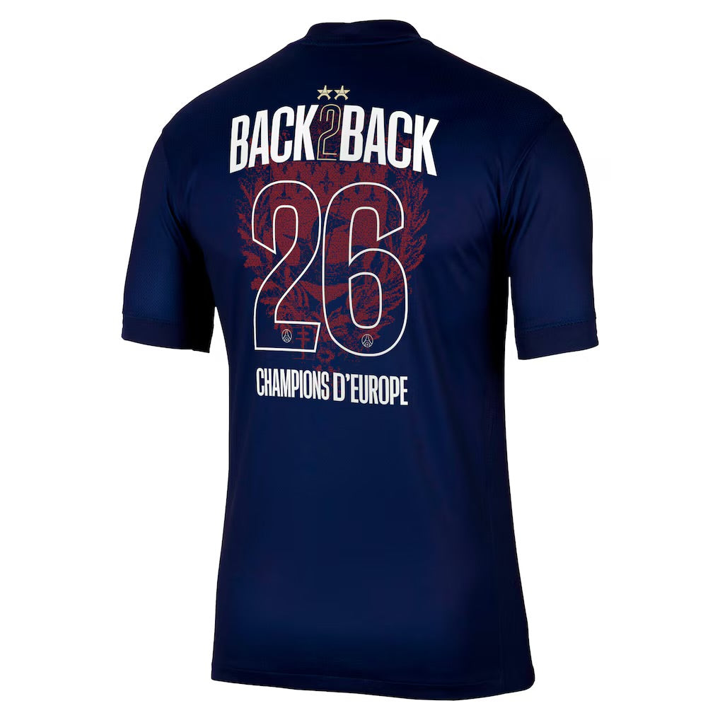 Maillot Domicile Deux étoiles  Paris / PSG  25/26 - Flocage Champions D’Europe - 26