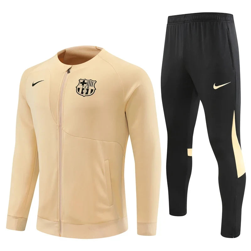 Survêtement FC Barcelone/Barcelona beige/noir 2023/24