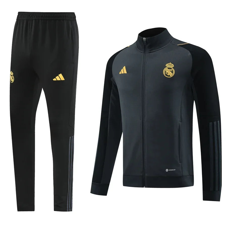 Survêtement Real Madrid gris/noir 2023/24