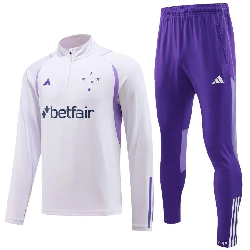 Survêtement Cruzeiro blanc/violet 2023/24