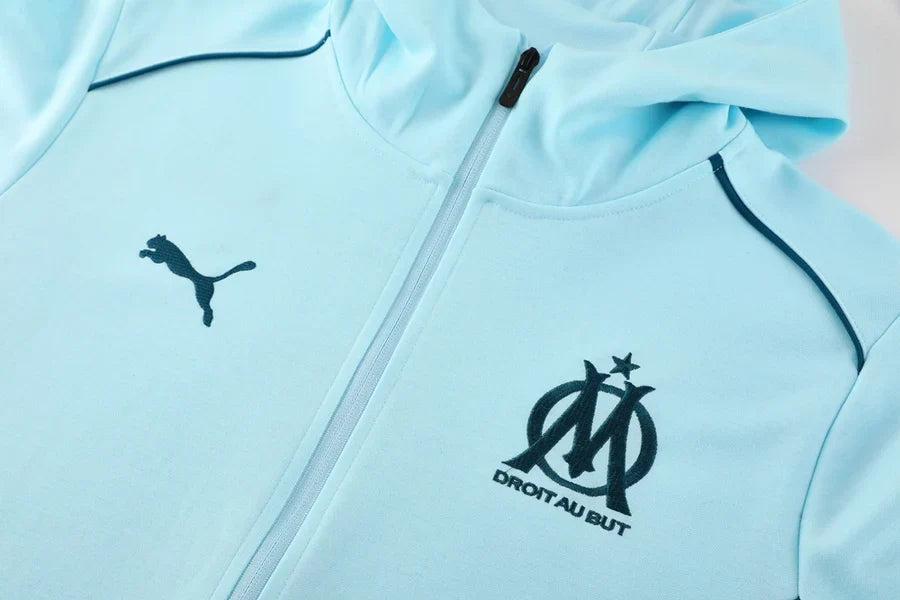 Survêtement ensemble football Capuche OM/Marseille bleu 2024/25