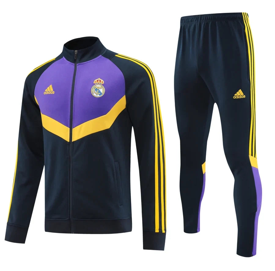 Survêtement ensemble jogging football Real Madrid jaune/violet 2024/25