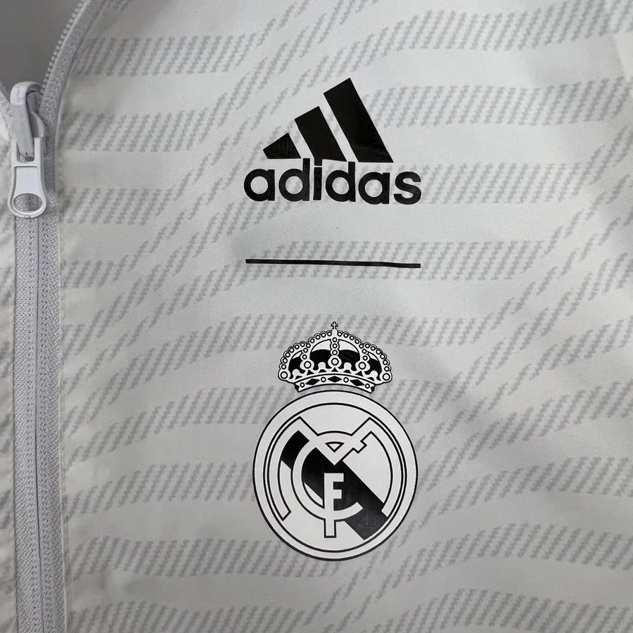 Veste coupe-vent Real Madrid réversible blanche 2023/24