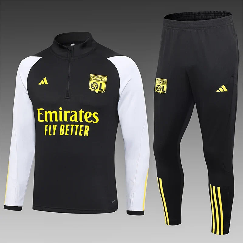 Survêtement OL Lyon noir/jaune 2023/24