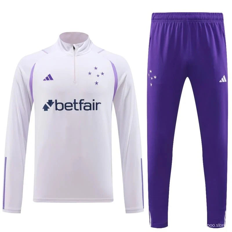 Survêtement Cruzeiro blanc/violet 2023/24