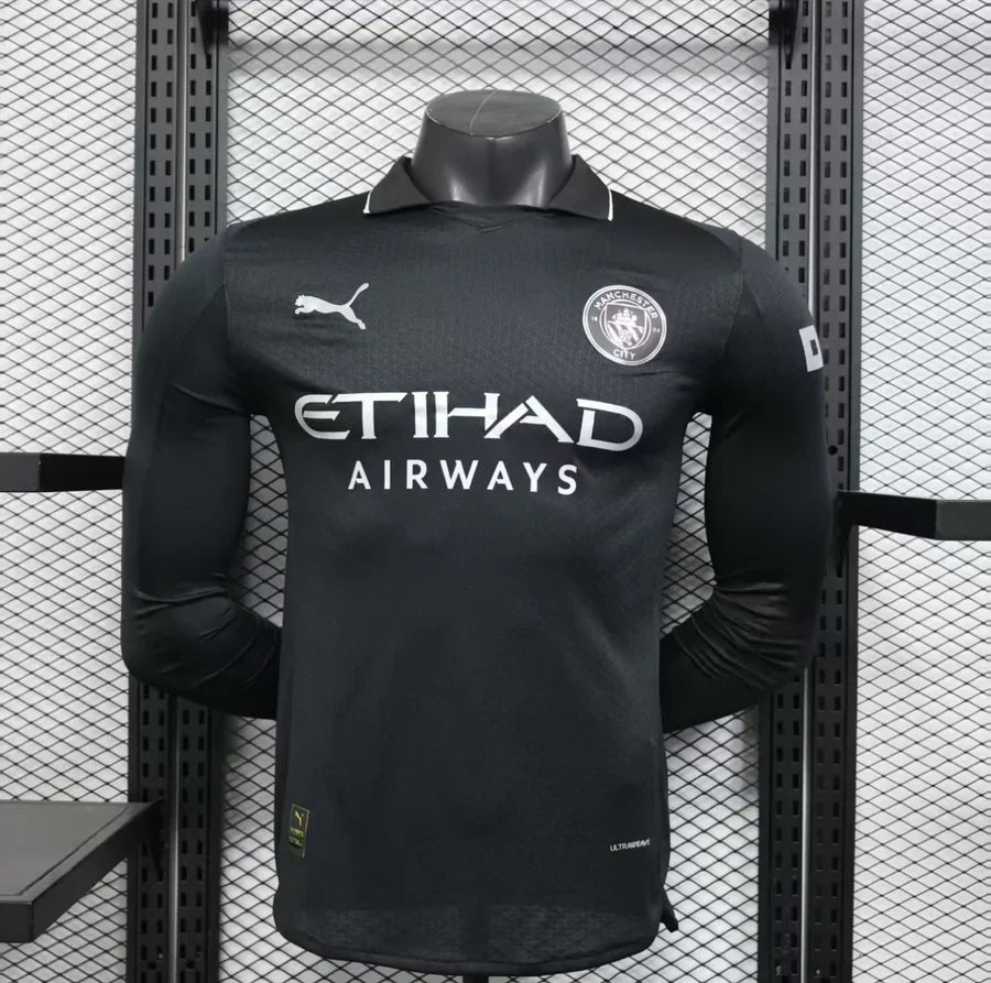 Maillot football Manchester 3e third noir Player Version 2025/26 Manches longues