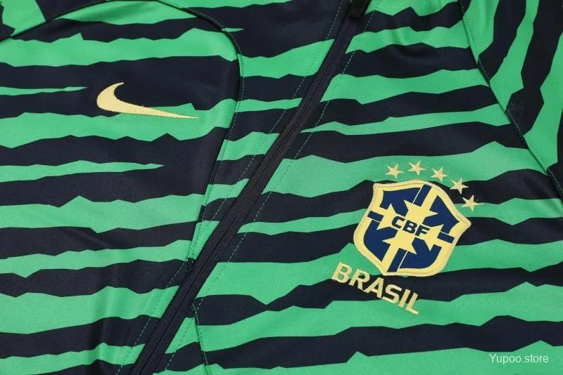 Survêtement Brésil Brazil rayure noir/vert 2022/23