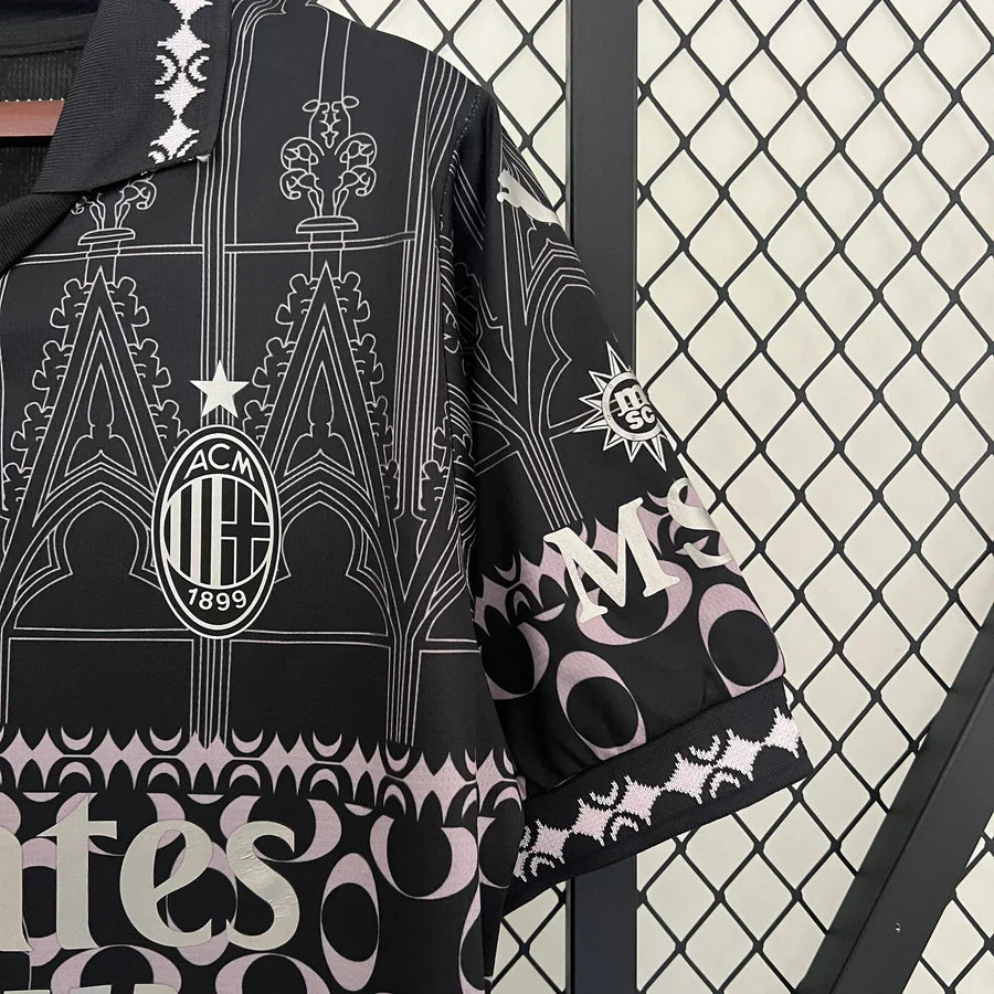 Maillot Milan AC x Pleasures Noir Fourth 2024/25