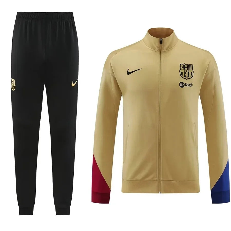 Survêtement FC Barcelone/Barcelona beige/noir 2023/24