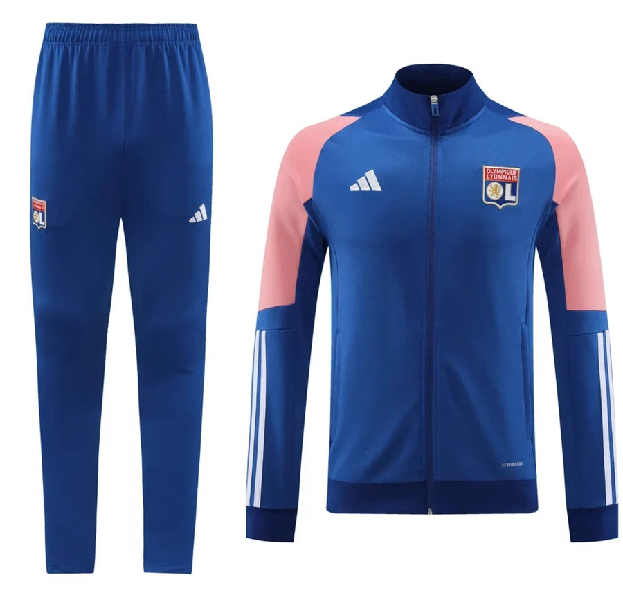 Survêtement OL Lyon bleu/rose 2023/24