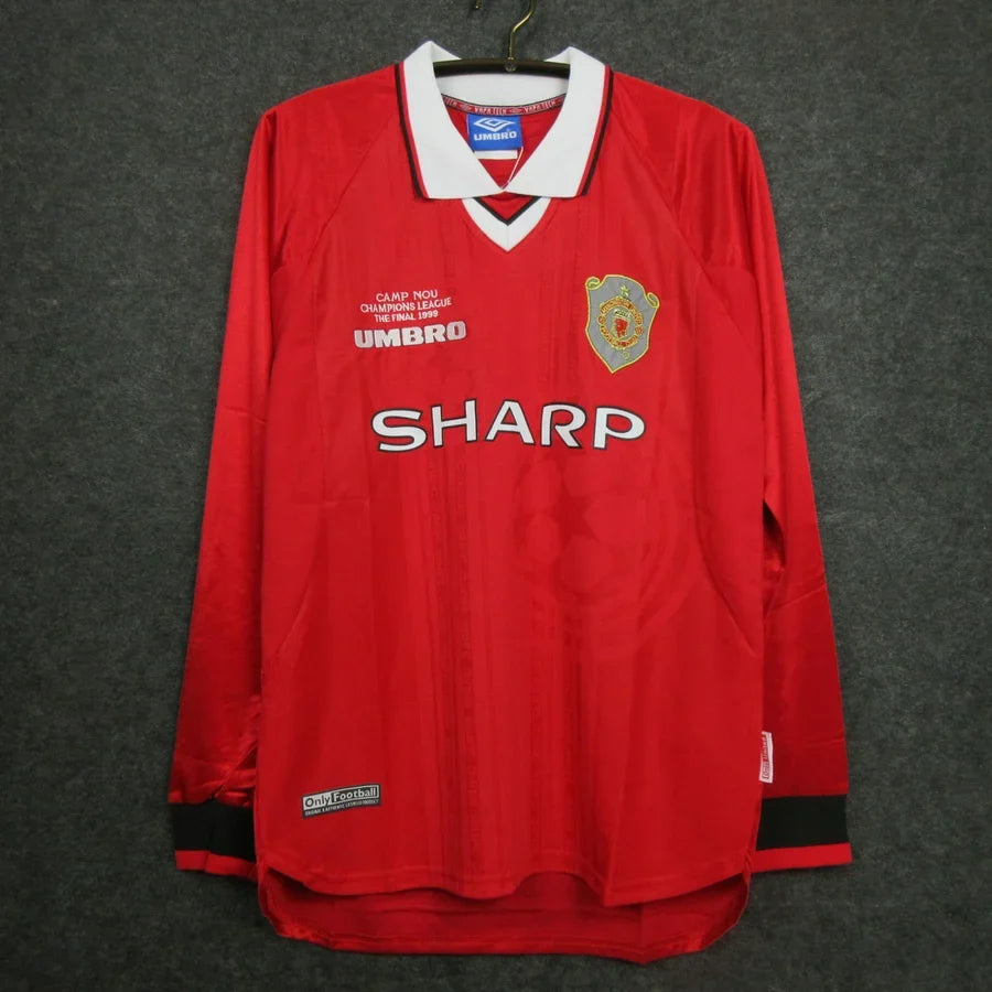 Maillot football Manchester United domicile manches longues 1998/99 FINALE CAMP NOU 1999