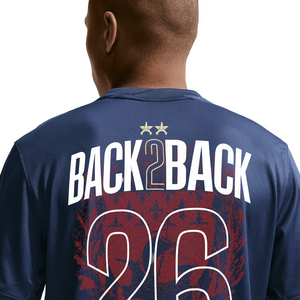 Maillot Domicile Deux étoiles  Paris / PSG  25/26 - Flocage Champions D’Europe - 26