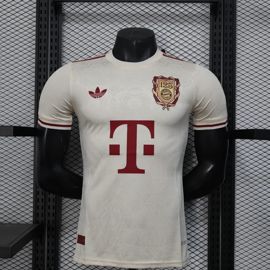 Maillot football Bayern Munich 125 ans Beige Player Version 2025/26