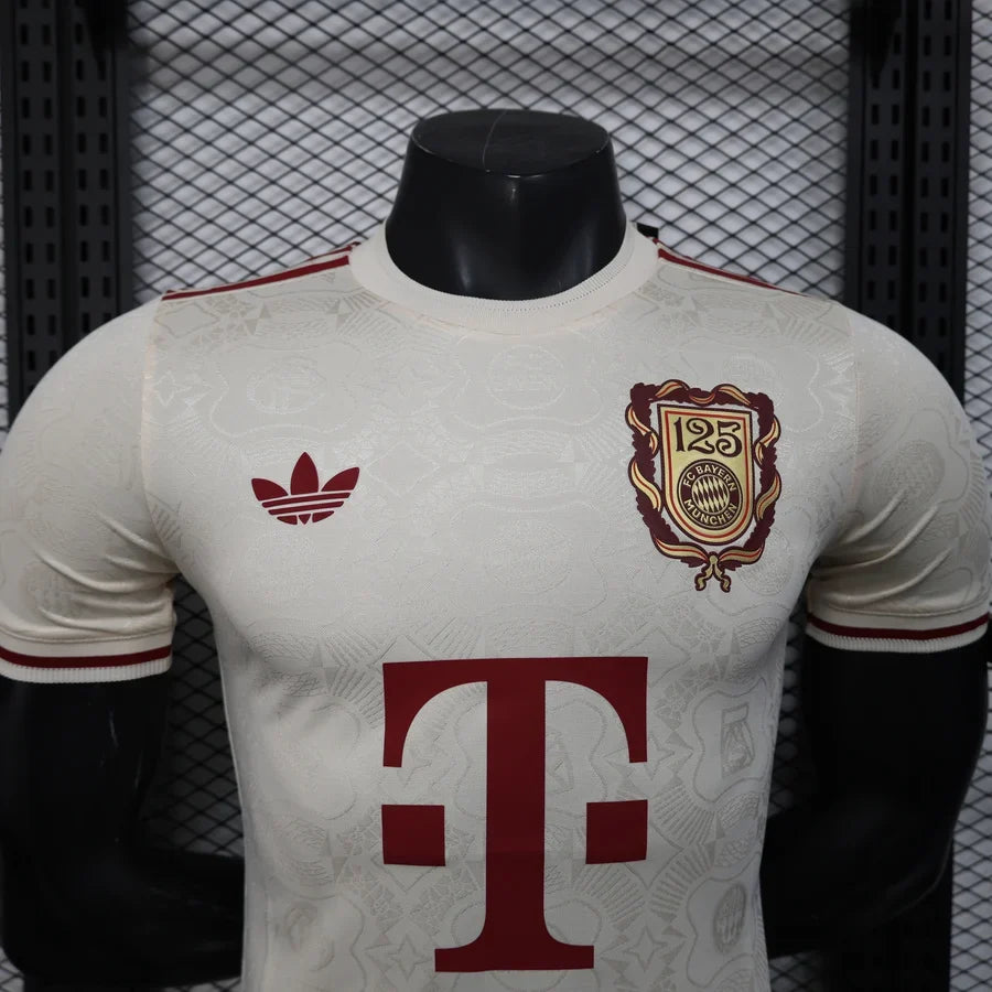 Maillot football Bayern Munich 125 ans Beige Player Version 2025/26