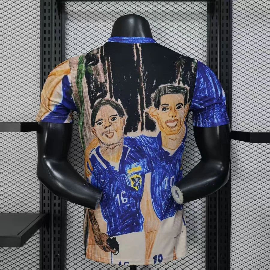Maillot polo football Brésil Brazil Spécial Bleu Player Version 2026/27