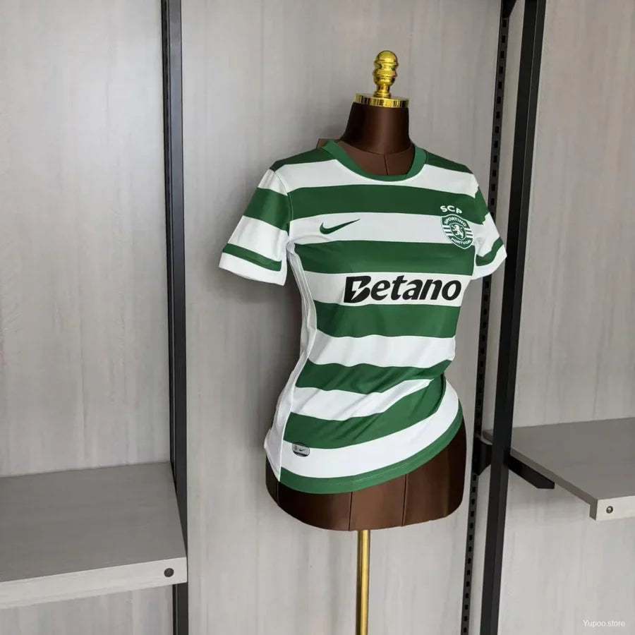 Maillot football Sporting Lisbon Lisbonne femme domicile 2025/26