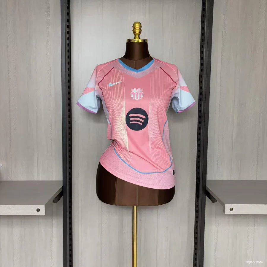 Maillot football FC Barcelone femme Rose 2025/26