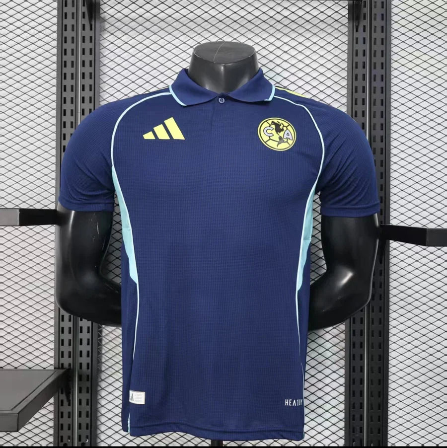 Maillot Polo football Club America Bleu Player Version 2025/26