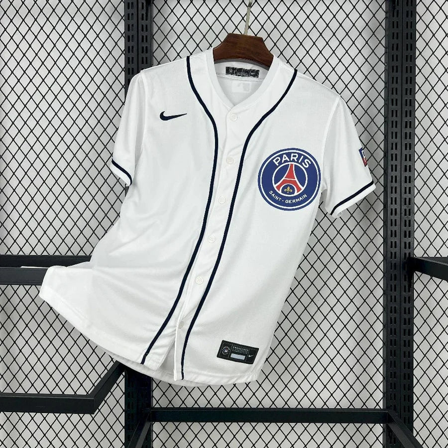 Maillot football PSG Paris Édition Baseball blanc 2025/26