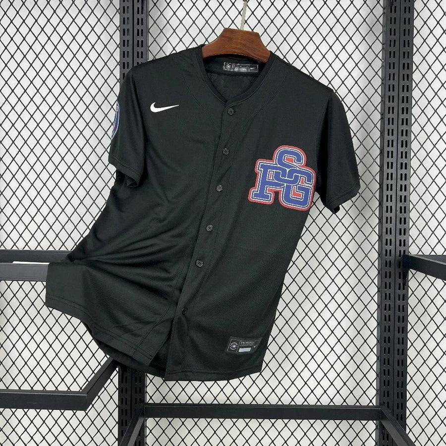 Maillot football PSG Paris Édition Baseball noir 2025/26