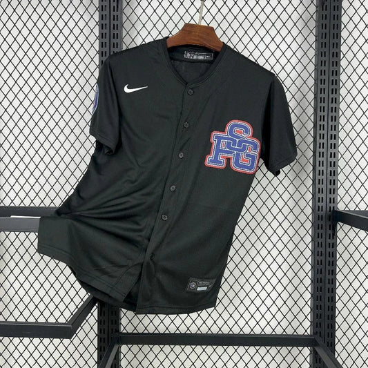 Maillot football PSG Paris Édition Baseball noir 2025/26