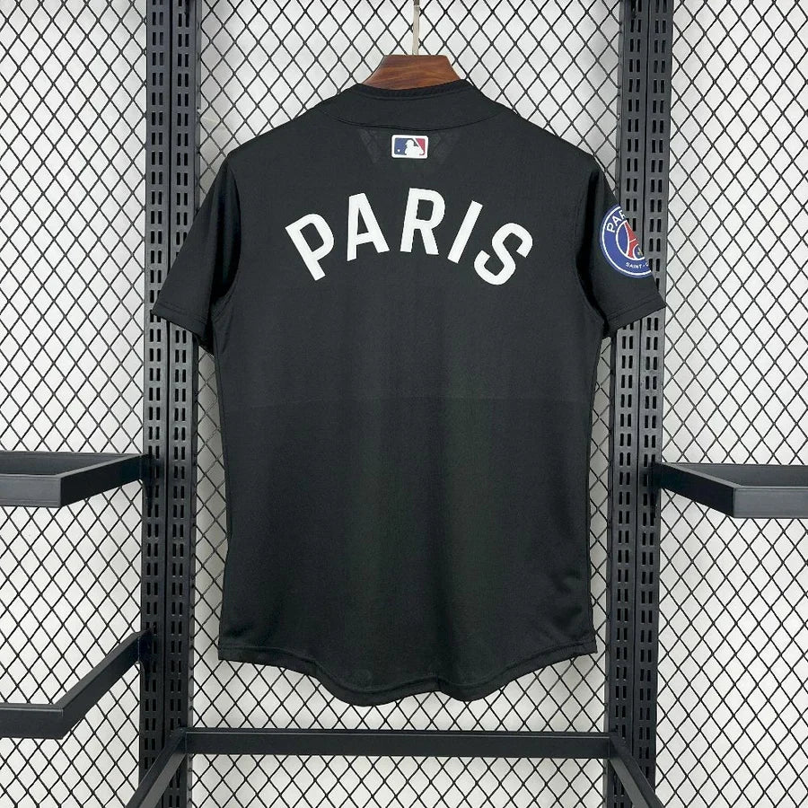 Maillot football PSG Paris Édition Baseball noir 2025/26