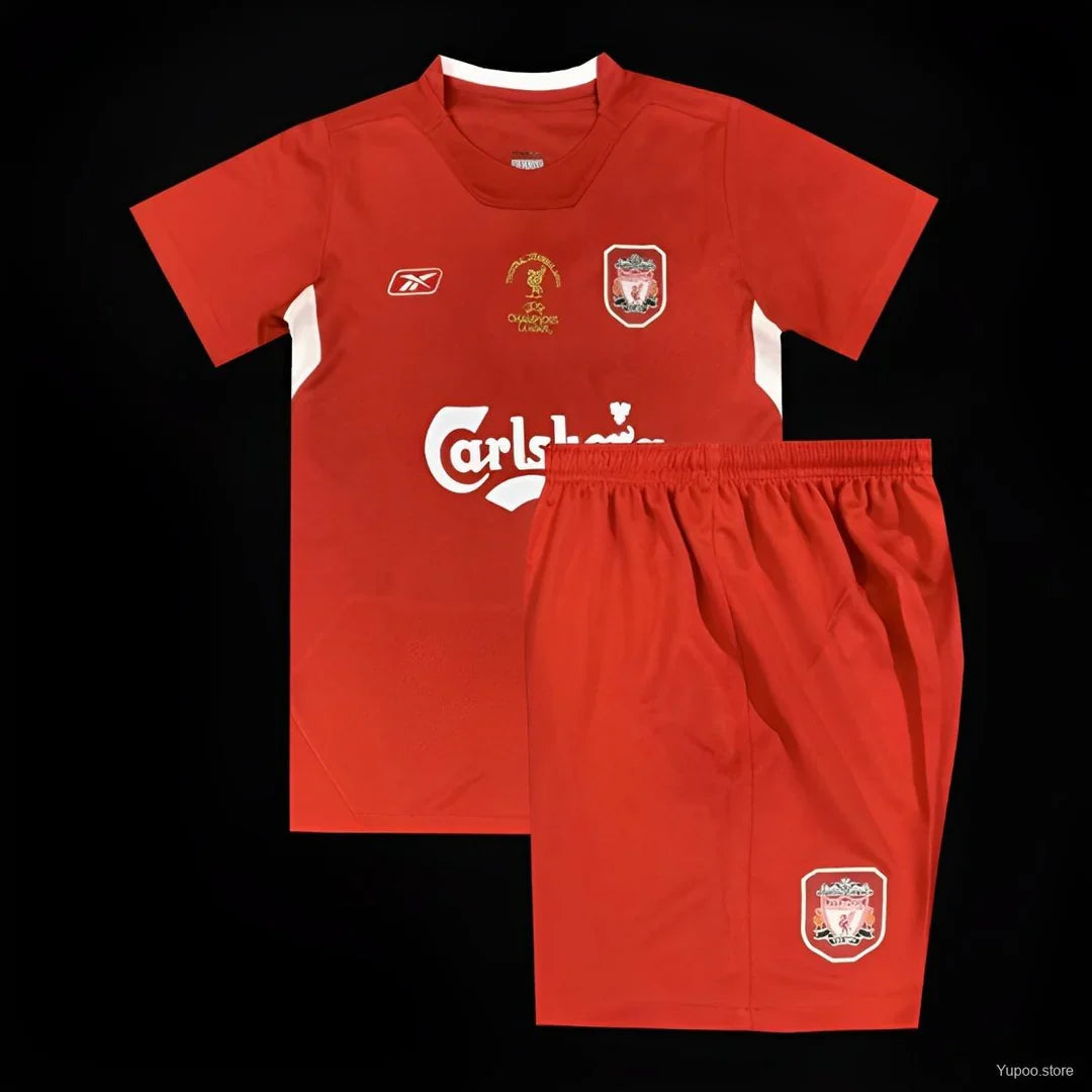 Kit ensemble football Liverpool domicile 2004/05