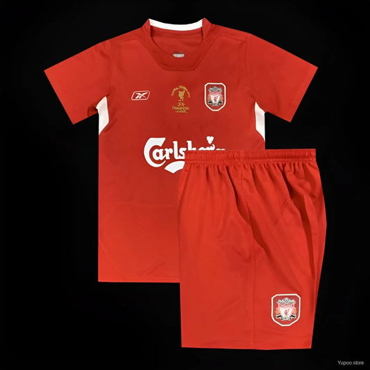 Kit ensemble football Liverpool domicile 2004/05