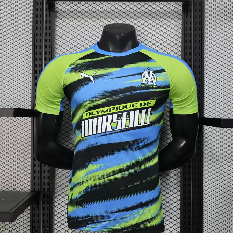 Maillot football OM/Marseille Faster Bleu Vert Player Version 2025/26