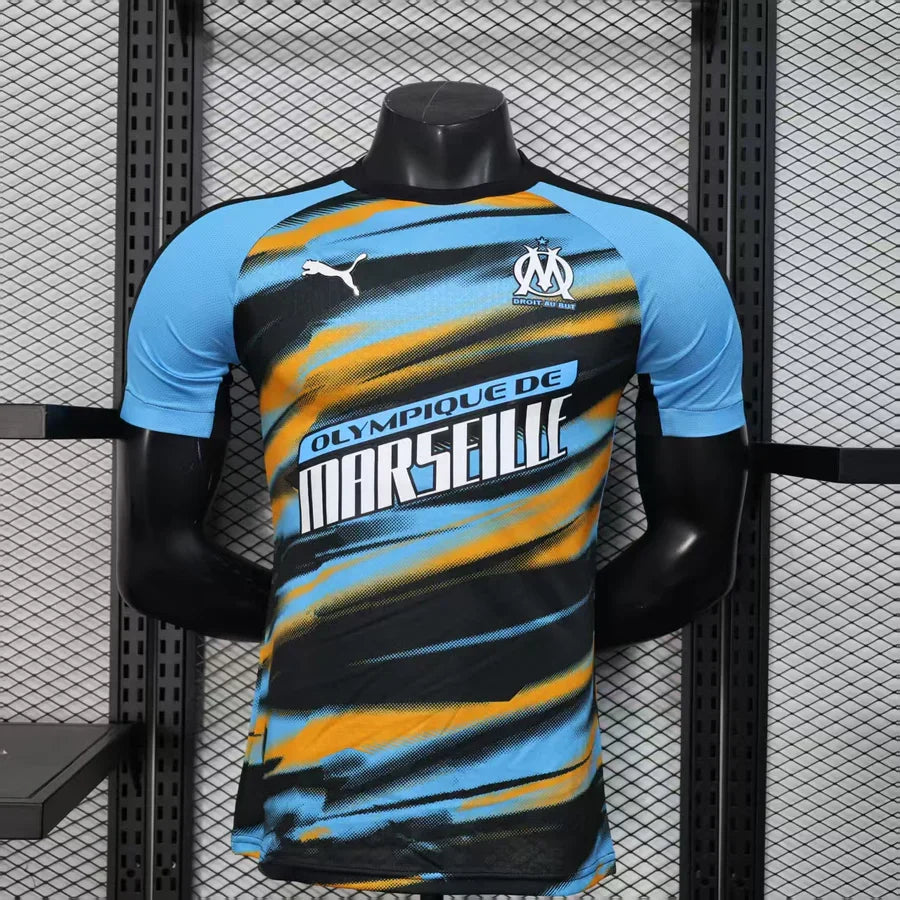 Maillot football OM/Marseille Faster Bleu Orange Player Version 2025/26