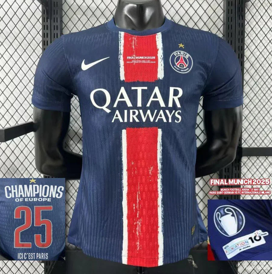 Maillot PSG Officiel avec Étoile – Édition Collector Spéciale Ligue des Champions Player Version 2024/25