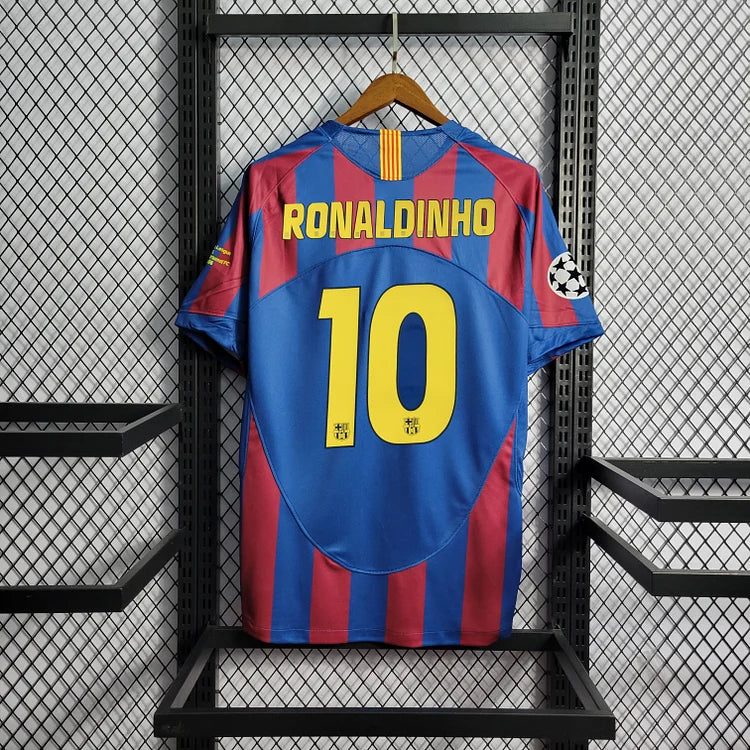 Maillot football FC Barcelone Barcelona domicile 2005/06 RONALDINHO #10