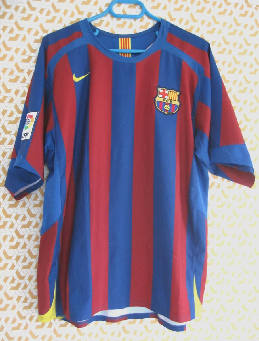 Maillot football FC Barcelone Barcelona domicile 2005/06 RONALDINHO #10