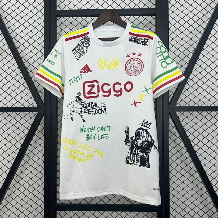 Maillot football Ajax Amsterdam Spécial Bob Marley Blanc 2025/26