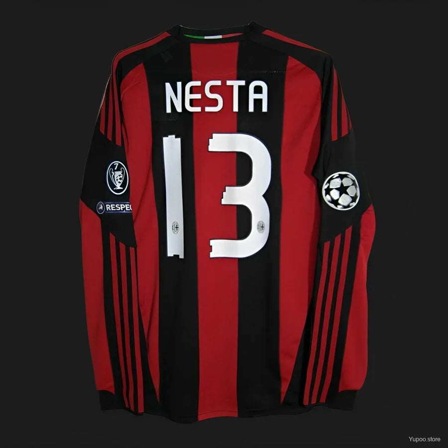 Maillot football Milan AC domicile manches longues 2010/11