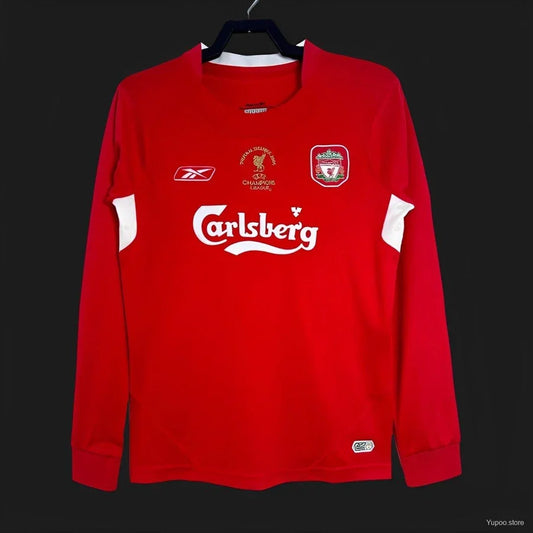 Maillot football Liverpool domicile manches longues Finale 2004/05